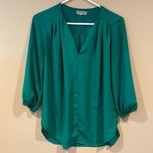 3/4 Sleeved Emerald Top, Small